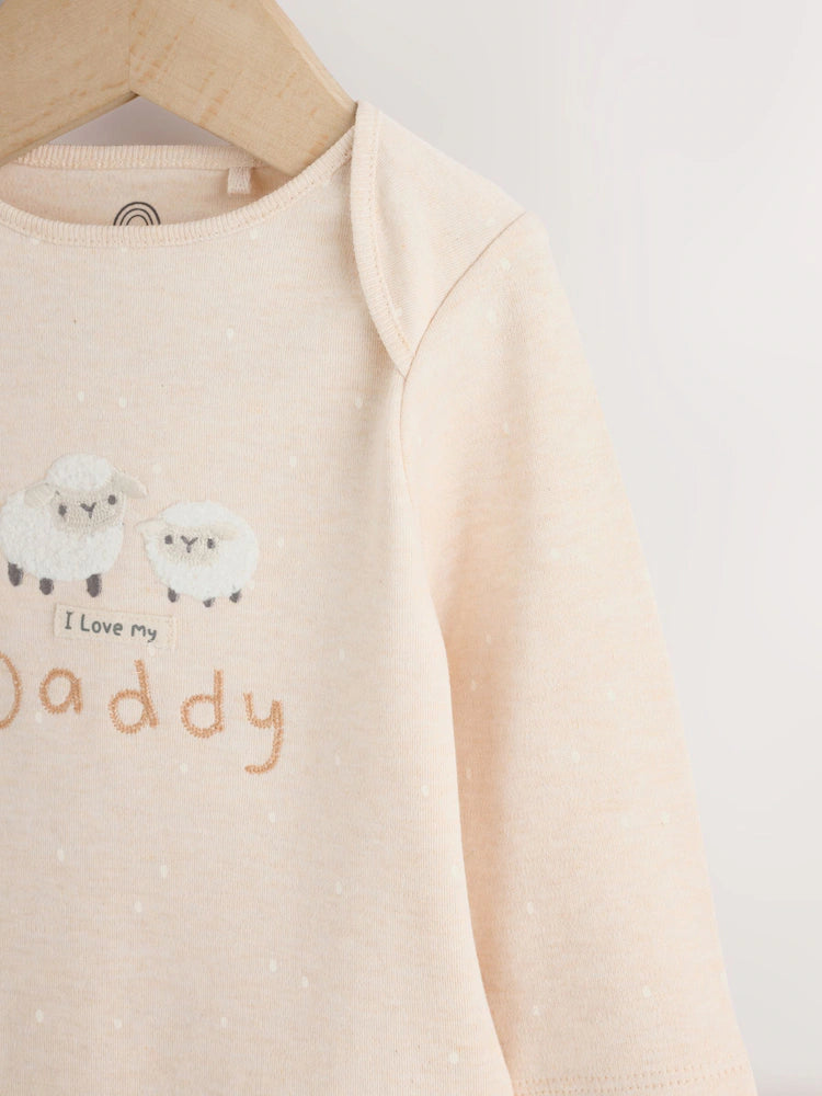 |BabyBoy| Body De Bebê Unissex De Manga Longa "I Love My Daddy"