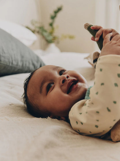 |BabyBoy| Conjunto De Jardineira e Body Verde Para Bebê (0 meses a 2 anos)