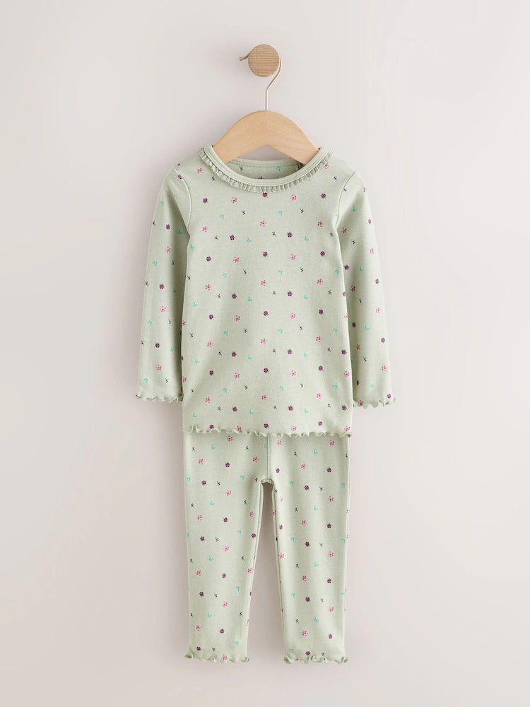 |Girl| Kit com 3 Pijamas Aconchegantes Roxos/Verdes (9 meses a 12 anos)