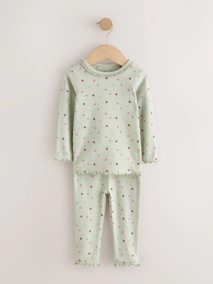 |Girl| Kit com 3 Pijamas Aconchegantes Roxos/Verdes (9 meses a 12 anos)