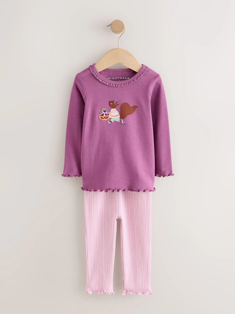 |Girl| Kit com 3 Pijamas Aconchegantes Roxos/Verdes (9 meses a 12 anos)