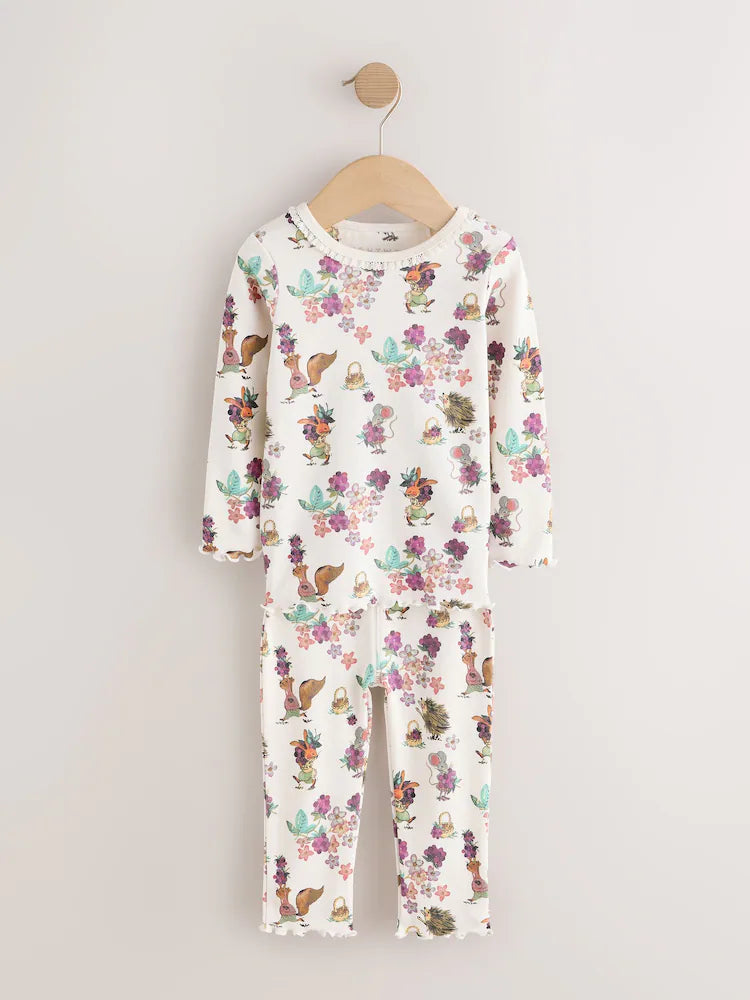 |Girl| Kit com 3 Pijamas Aconchegantes Roxos/Verdes (9 meses a 12 anos)