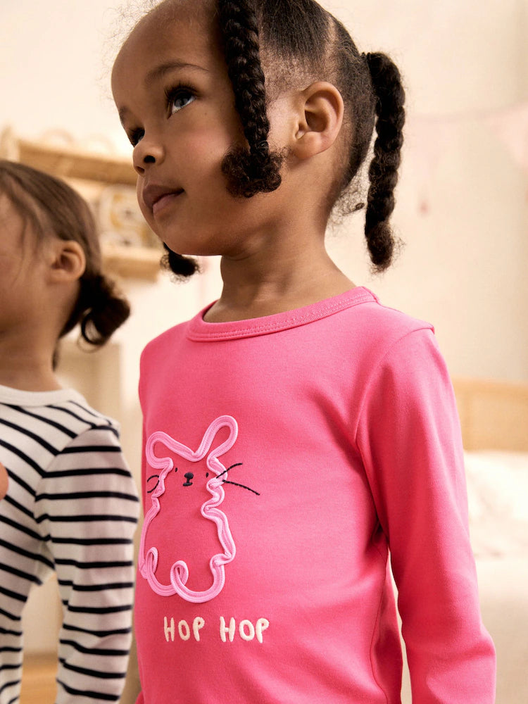 |Girl| Kit com 3 Pijamas Aconchegantes Rosa/Azul (9 meses a 12 anos)