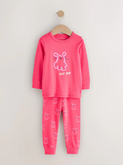 |Girl| Kit com 3 Pijamas Aconchegantes Rosa/Azul (9 meses a 12 anos)
