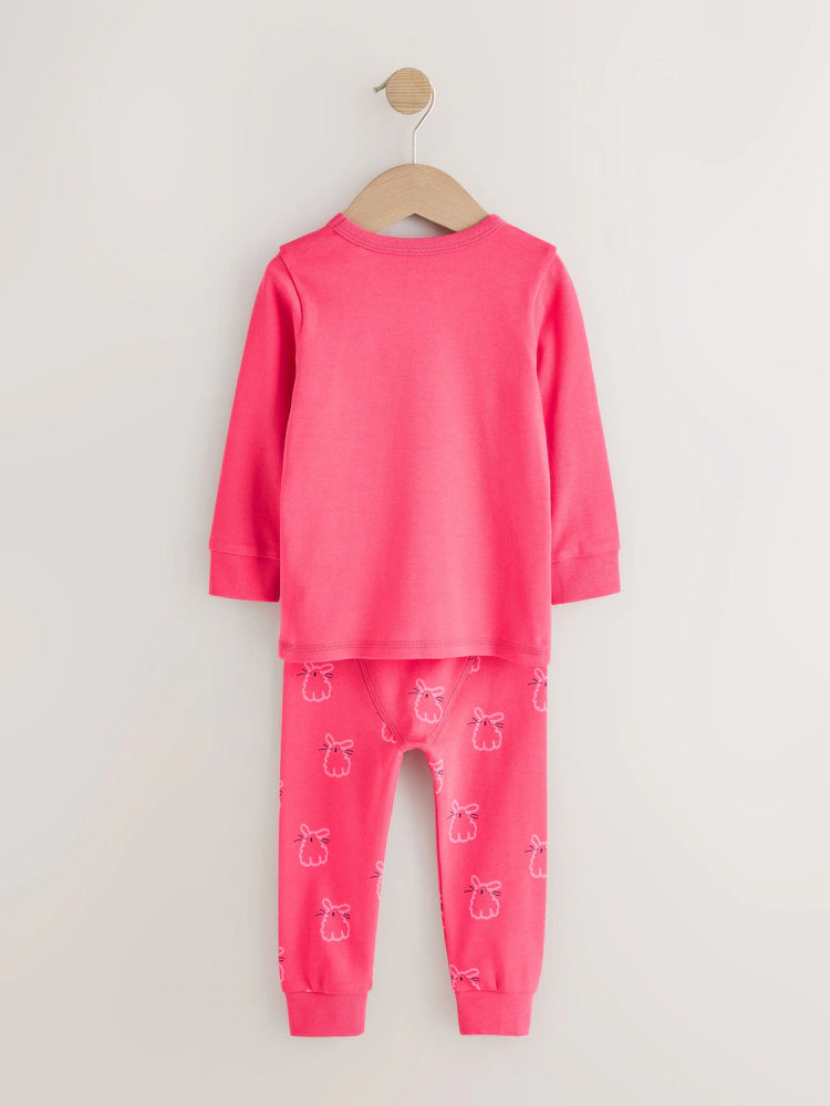 |Girl| Kit com 3 Pijamas Aconchegantes Rosa/Azul (9 meses a 12 anos)