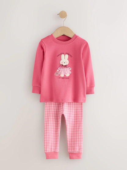 |Girl| Kit com 3 Pijamas Aconchegantes Rosa (9 meses a 12 anos)