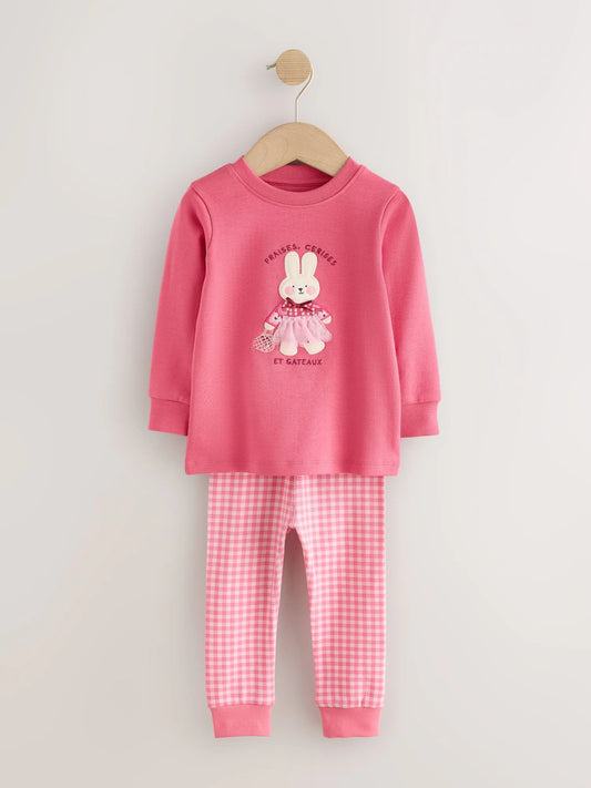 |Girl| Kit com 3 Pijamas Aconchegantes Rosa (9 meses a 12 anos)