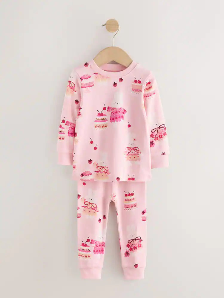 |Girl| Kit com 3 Pijamas Aconchegantes Rosa (9 meses a 12 anos)