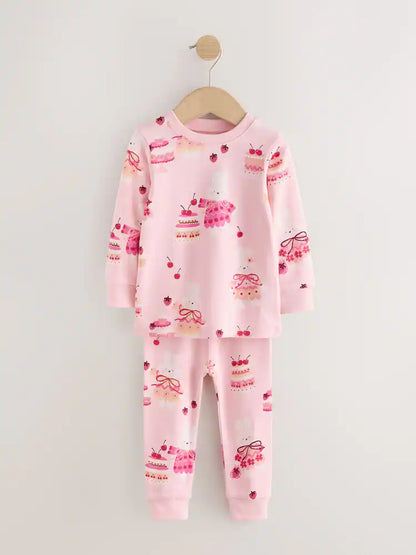 |Girl| Kit com 3 Pijamas Aconchegantes Rosa (9 meses a 12 anos)