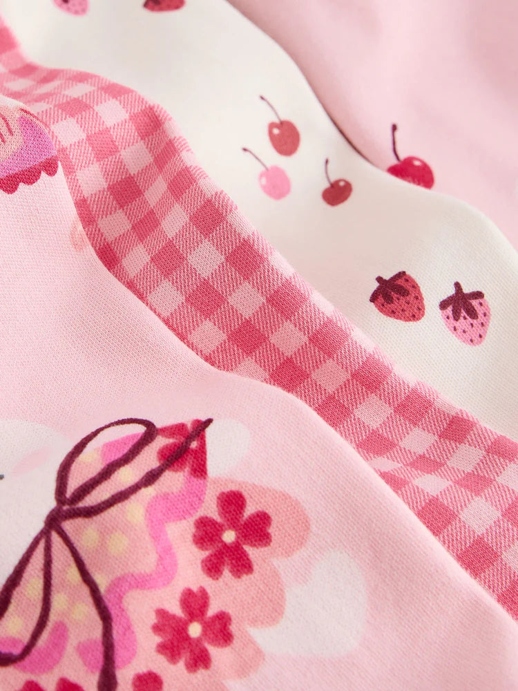 |Girl| Kit com 3 Pijamas Aconchegantes Rosa (9 meses a 12 anos)