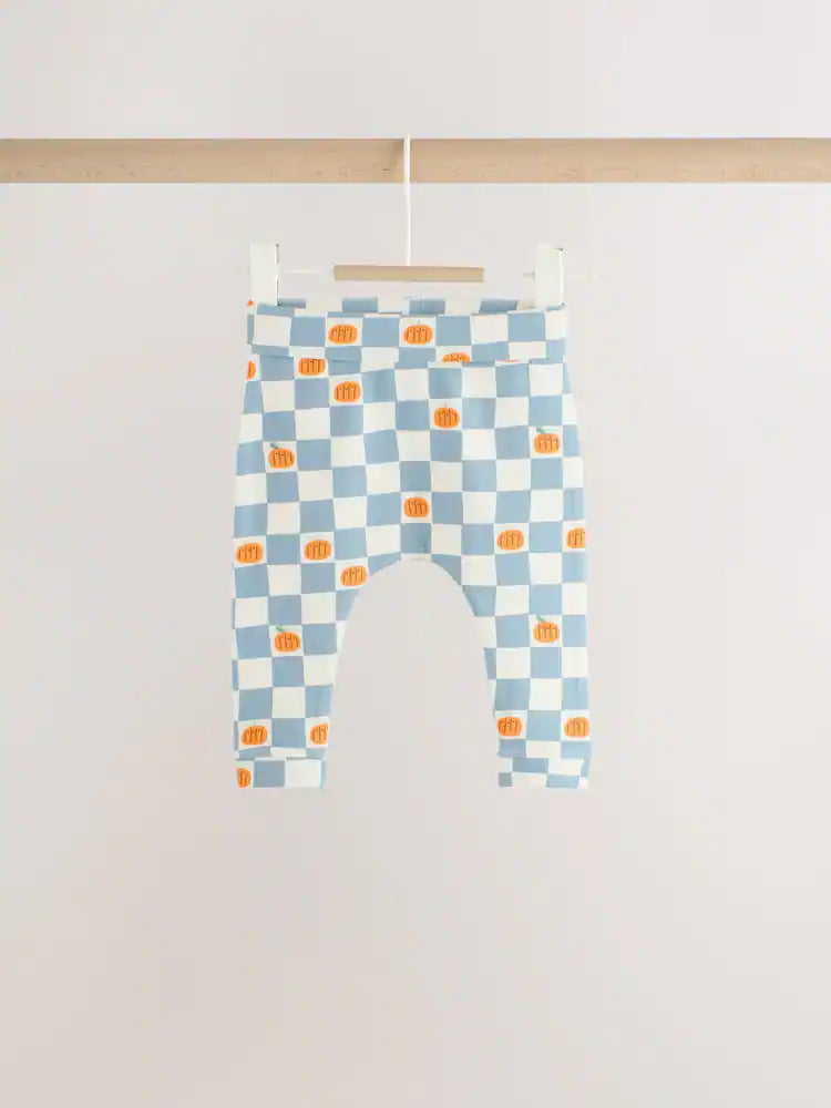 |BabyBoy| Conjunto De Blusa e Legging para Bebé com Estampado de Abóboras Azuis (0 meses a 2 anos)