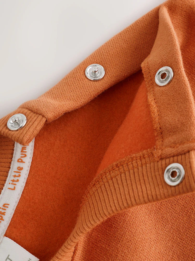 |BabyBoy| Conjunto De Moletom e Legging Para Bebê "Little Pumpkin" Laranja (0 meses a 2 anos)