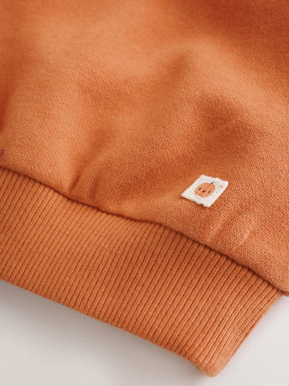 |BabyBoy| Conjunto De Moletom e Legging Para Bebê "Little Pumpkin" Laranja (0 meses a 2 anos)