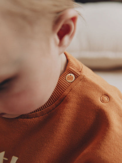 |BabyBoy| Conjunto De Moletom e Legging Para Bebê "Little Pumpkin" Laranja (0 meses a 2 anos)