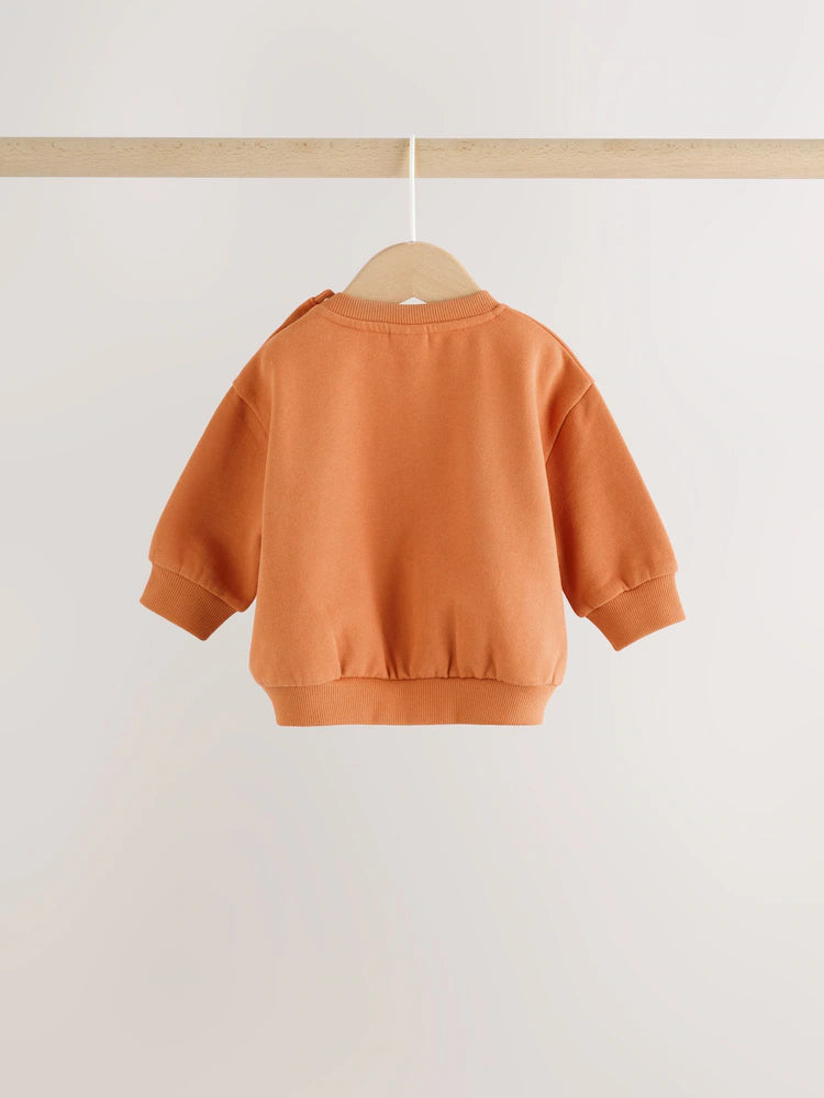 |BabyBoy| Conjunto De Moletom e Legging Para Bebê "Little Pumpkin" Laranja (0 meses a 2 anos)