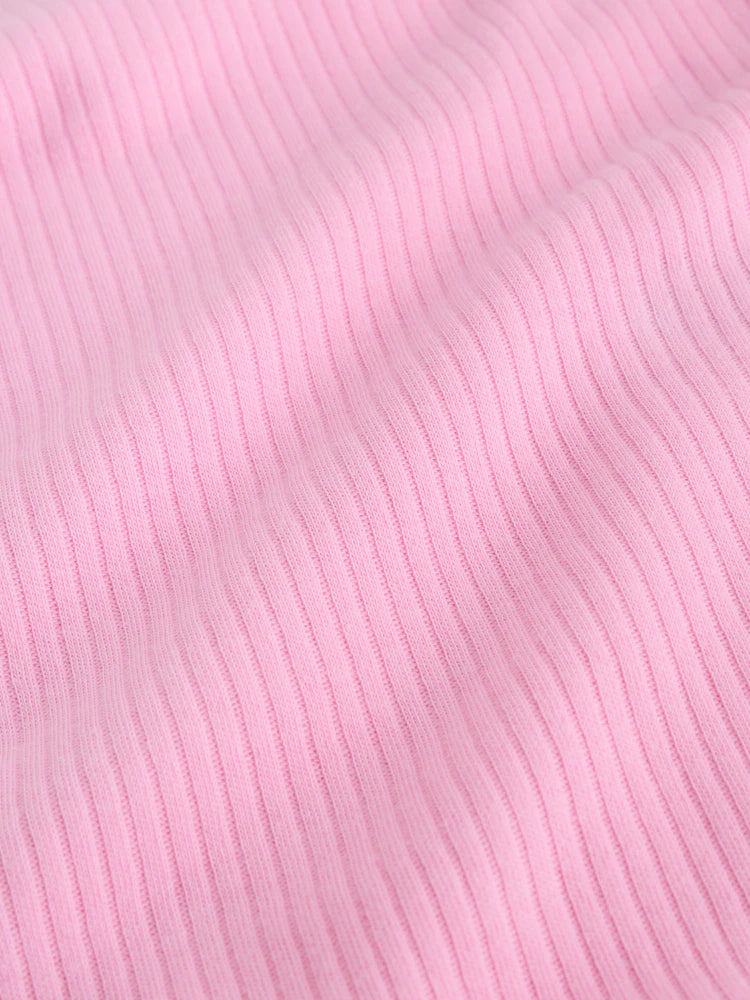 |BabyGirl| Kit Com 5 Bodies De Manga Longa Para Bebê (rosa/branco)