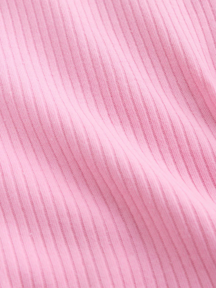 |BabyGirl| Kit Com 5 Bodies De Manga Curta Para Bebê (rosa/branco)
