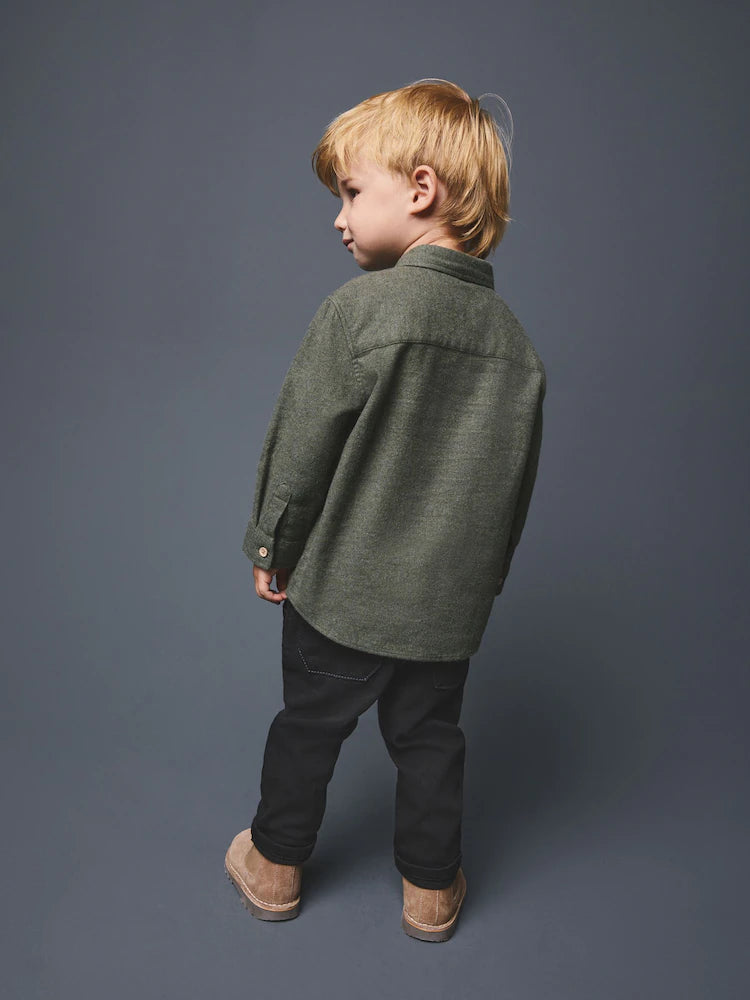 |Boy| Camiseta de Manga Longa com Estampa de Personagem e Acabamento Mescla Escovado – Green Bear (3 meses a 7 anos)