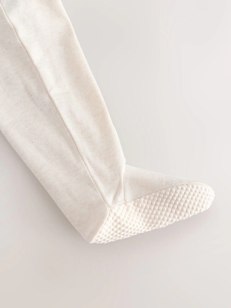 |BabyBoy| Macacão De Dormir Com Personagem Natalino Creme Para Bebês (0 meses a 3 anos)