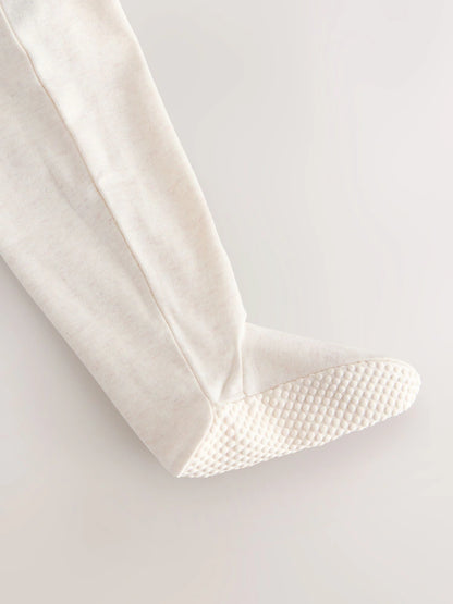 |BabyBoy| Macacão De Dormir Com Personagem Natalino Creme Para Bebês (0 meses a 3 anos)