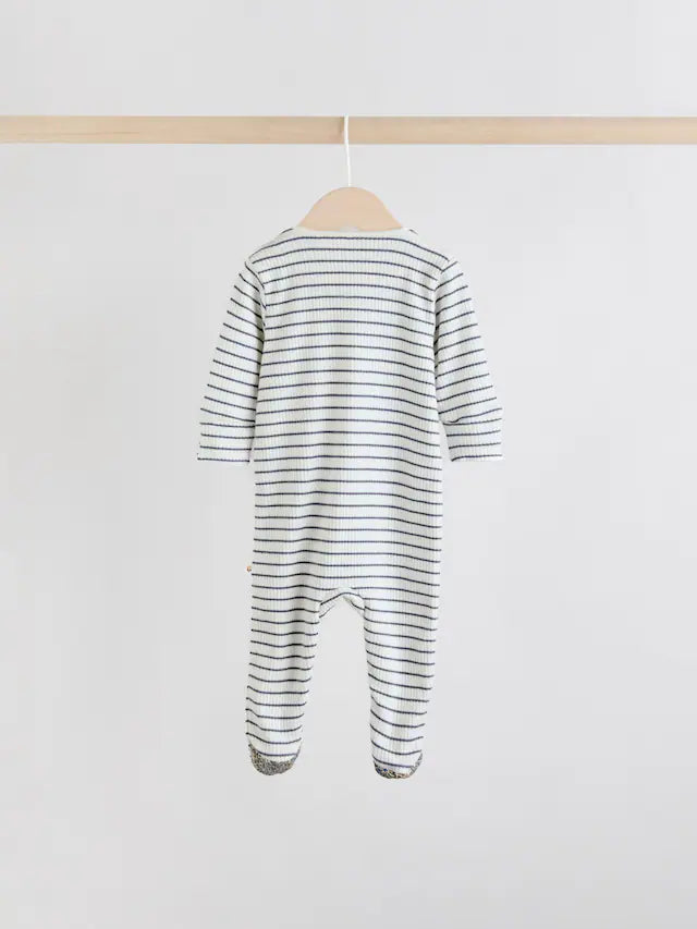 |BabyBoy| Pacote Com 3 Macacões Com Zíper Bidirecional Blue Baby