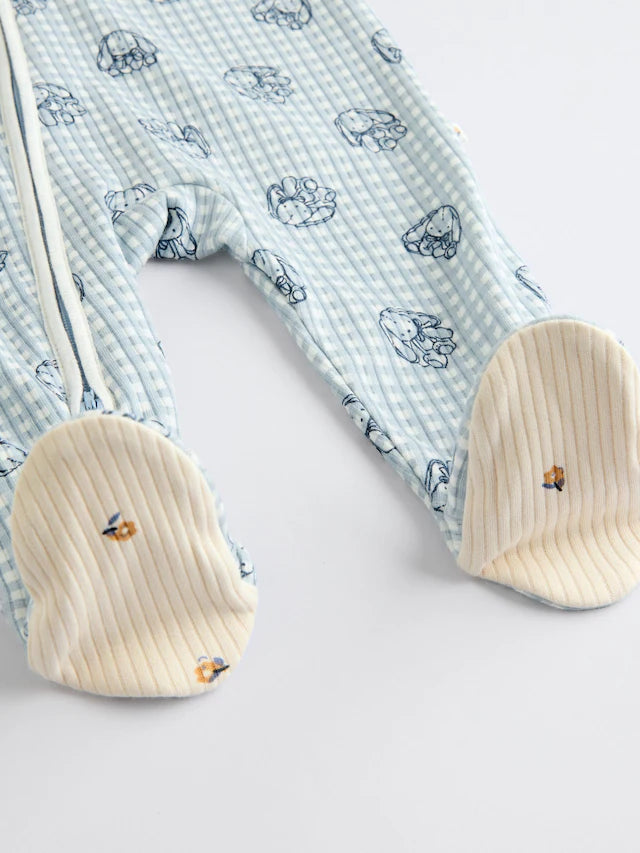 |BabyBoy| Pacote Com 3 Macacões Com Zíper Bidirecional Blue Baby