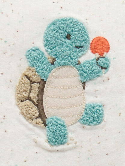 |BabyBoy| Conjunto De Camiseta e Short Purebaby Green Gingham Turtle 100% Algodão