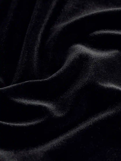 |BigGirl| Vestido de veludo preto de manga comprida (3-16 anos)