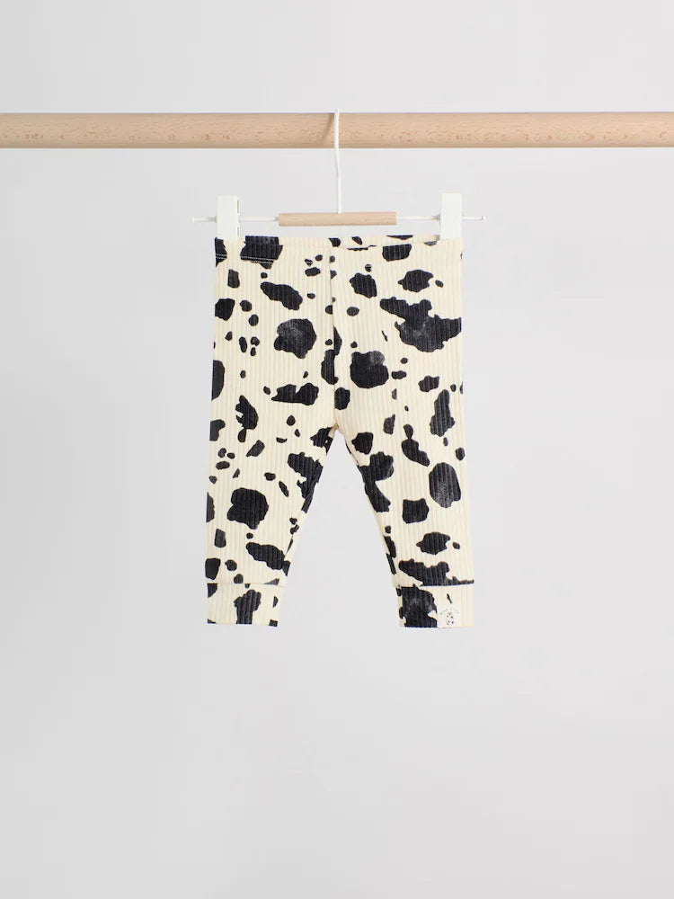 |BabyBoy| Conjunto De Moletom e Leggings Estampados Neutral/Cow Milk Club Para Bebês (0 meses a 2 anos)