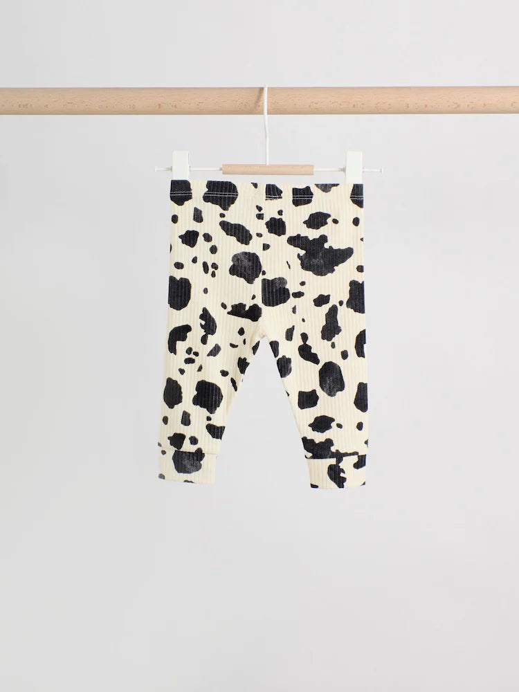|BabyBoy| Conjunto De Moletom e Leggings Estampados Neutral/Cow Milk Club Para Bebês (0 meses a 2 anos)