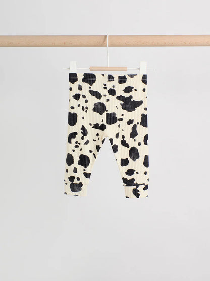|BabyBoy| Conjunto De Moletom e Leggings Estampados Neutral/Cow Milk Club Para Bebês (0 meses a 2 anos)
