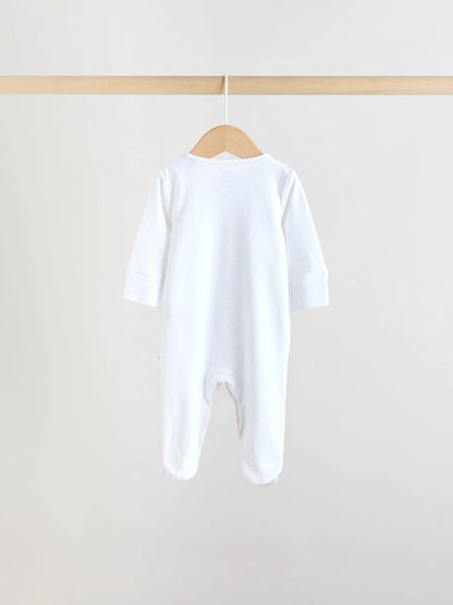 |BabyGirl| Conjunto De 3 Macacões Rosa Com Estampa De Coelhinho Para Bebês (0-2 anos)