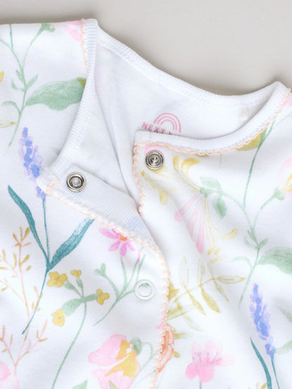 |BabyGirl| Conjunto De 3 Macacões Rosa Com Estampa De Coelhinho Para Bebês (0-2 anos)