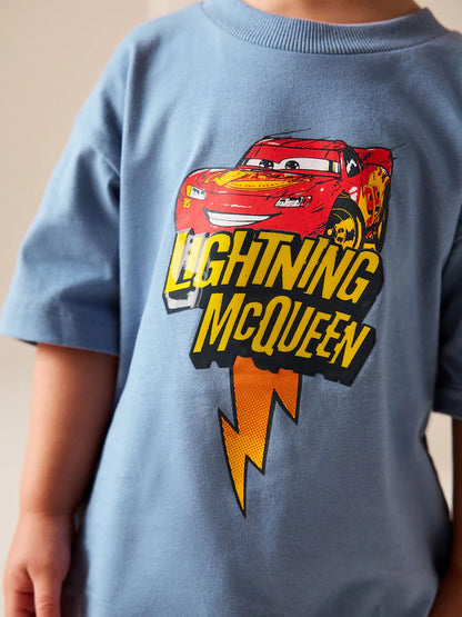 |Boy| Camiseta Azul De Manga Curta Disney Cars (9 meses a 8 anos)