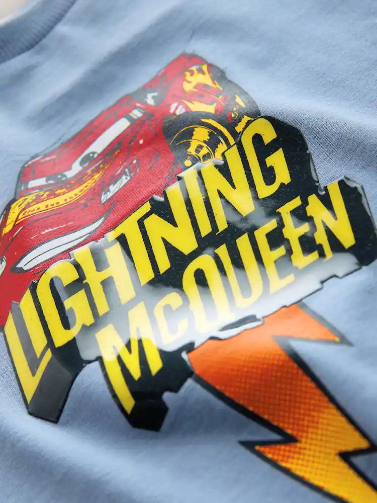 |Boy| Camiseta Azul De Manga Curta Disney Cars (9 meses a 8 anos)