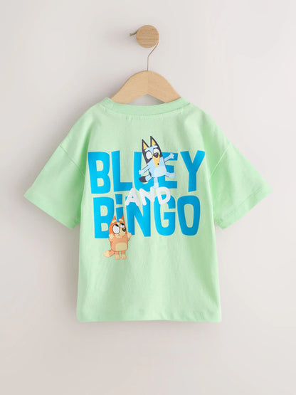 |Girl| Camiseta De Manga Curta Verde Menta Azulada (12 meses a 7 anos)