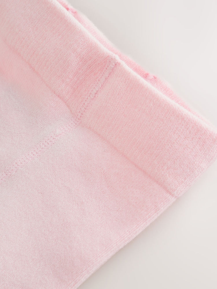 |BabyGirl| Conjunto De Body e Meia-Calça Para Bebê Com Estampa Floral Miúda Branca e Rosa (0 meses a 3 anos)