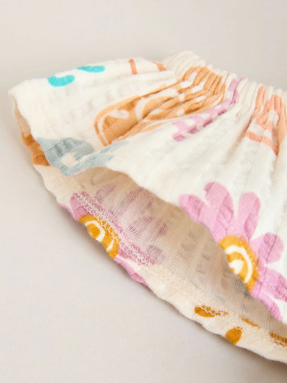 |BabyGirl| Conjunto Com 2 Macacões De Bebê Em Malha Estampada Estilo Escandinavo Natural