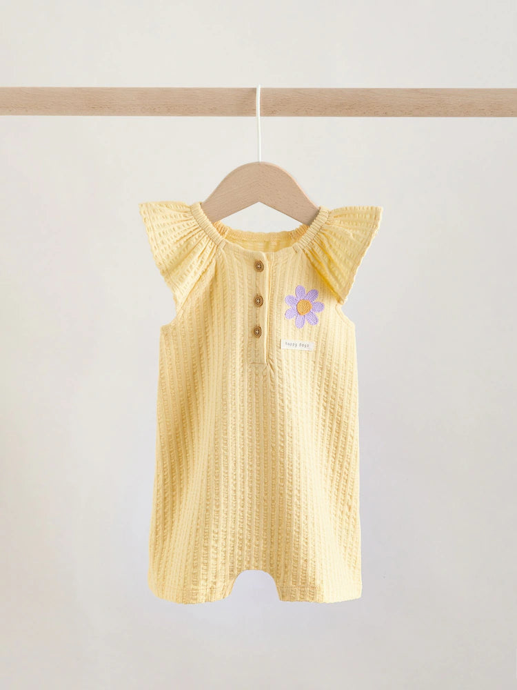 |BabyGirl| Conjunto Com 2 Macacões De Bebê Em Malha Estampada Estilo Escandinavo Natural