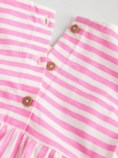 |BabyGirl| Conjunto Com 3 Macacões Listrados Multicores