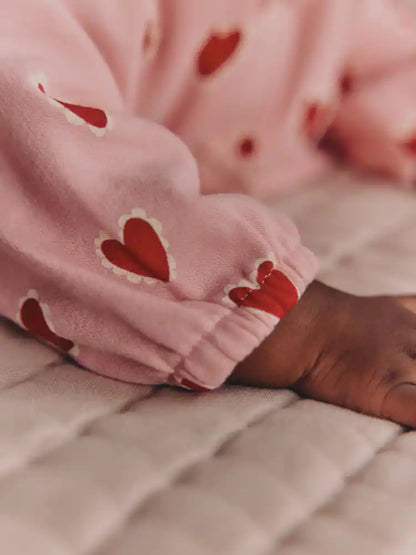 |BabyGirl| Conjunto De Top e Leggings Com Estampa De Coração Rosa (2 peças, de 0 meses a 2 anos)meses a 2 anos).