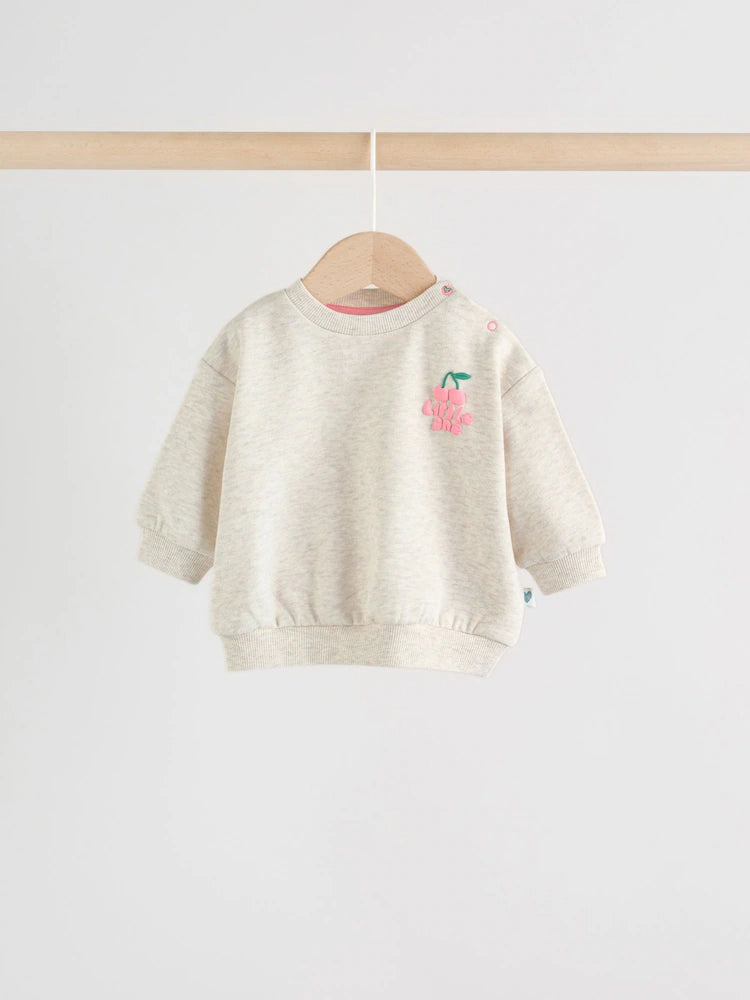 |BabyGirl| Conjunto De Moletom e Leggings Para Bebê Nas Cores Verde e Cinza (2 peças, de 0 meses a 2 anos).