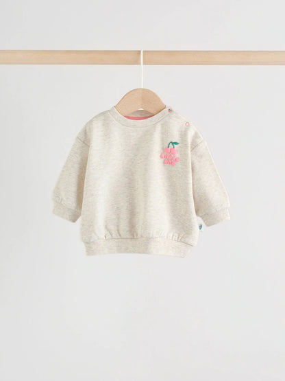 |BabyGirl| Conjunto De Moletom e Leggings Para Bebê Nas Cores Verde e Cinza (2 peças, de 0 meses a 2 anos).