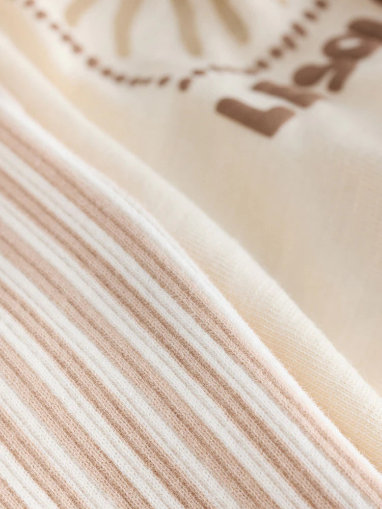 |Girl| Conjunto De Camiseta De Manga Curta e Shorts De Ciclismo Cor Cru (3 meses a 7 anos)