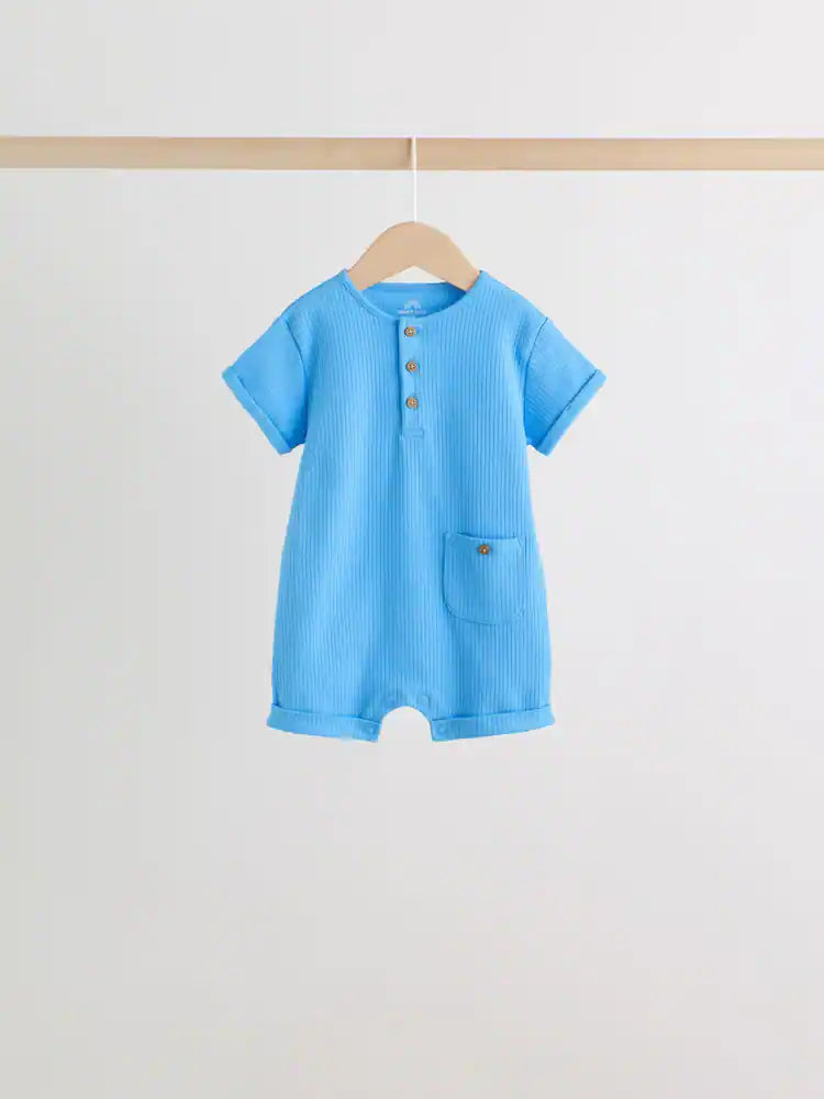 |BabyBoy| Conjunto Com 4 Macacões De Bebê Verdes Com Botões No Pescoço, Estilo Vovô