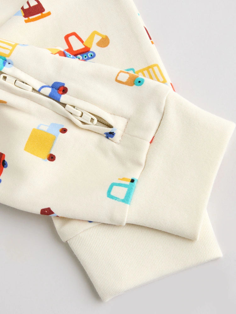 |BabyBoy| Conjunto De 5 Macacões De Dormir Para Bebês Com Zíper Duplo (0 meses a 3 anos)