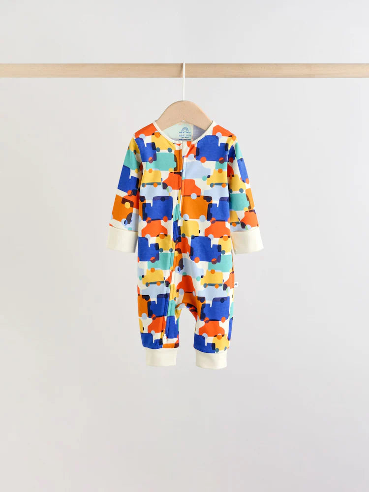 |BabyBoy| Conjunto De 5 Macacões De Dormir Para Bebês Com Zíper Duplo (0 meses a 3 anos)