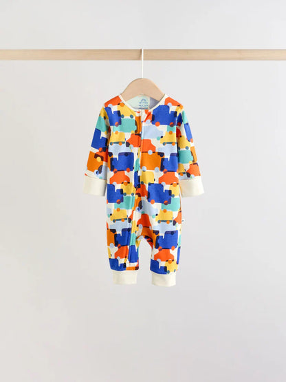 |BabyBoy| Conjunto De 5 Macacões De Dormir Para Bebês Com Zíper Duplo (0 meses a 3 anos)