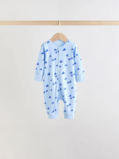 |BabyBoy| Conjunto De 5 Macacões De Dormir Para Bebês Com Zíper Duplo (0 meses a 3 anos)
