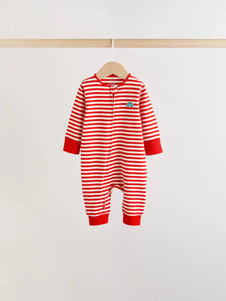 |BabyBoy| Conjunto De 5 Macacões De Dormir Para Bebês Com Zíper Duplo (0 meses a 3 anos)
